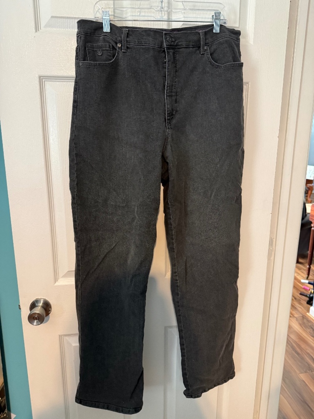 Gloria Vanderbilt Amanda Stovepipe Pants in Charcoal Gray 18L
